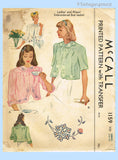 McCall 1159: 1940s Uncut WWII Misses Bedjacket Sz SM Vintage Sewing Pattern