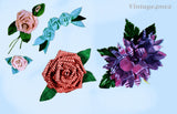1940s Vintage McCall 1246 Fabric Flower Pattern for Dress Material Uncut Rare