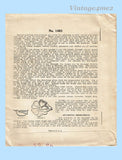 1920s Vintage McCall Embroidery Transfer 1463 Uncut Flapper Large Flower Motifs