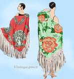 1920s Vintage McCall Embroidery Transfer 1501 Uncut Flapper Wrap Motifs RARE