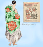 1920s Vintage McCall Embroidery Transfer 1501 Uncut Flapper Wrap Motifs RARE
