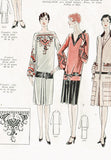 1920s Rare McCall Embroidery Transfer 1565 Embroidered Flapper Dress Trims