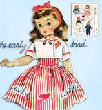 1950s Vintage McCalls Sewing Pattern 1720 Cute 21in Sweet Sue Doll Clothes