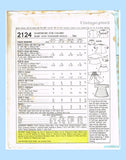 1960s Original Vintage McCalls Pattern 2124 Cute 10 to 11.5 Baby Doll Clothes