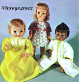 1960s Original Vintage McCalls Pattern 2124 Cute 10 to 11.5 Baby Doll Clothes
