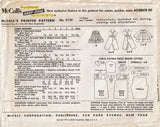 McCall 2129: 1950s Cute Toddler Girls Play Smock Size 6 Vintage Sewing Pattern