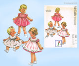 1950s Vintage McCalls Sewing Pattern 2201 Baby Girls Dress and Pinafore Sz 3 Uncut