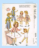 McCall 2270: 1950s Rare 17in Shirley Temple Doll Clothes Set Vintage Sewing Pattern