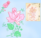 1950s Vintage McCall Kaumagraph Embroidery Transfer 2361 Large Uncut Applique Flowers