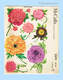 1950s Vintage McCall 2379 Fabric Flower Pattern Velvet Taffeta  Uncut Rare