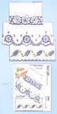 1950s Vintage McCall Embroidery Transfer 2380 Uncut Cutwork Floral Pillowcases
