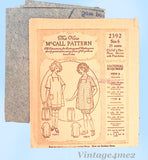 McCall 2392: 1920s Uncut Toddler Girls Bloomer Dress Sz 6 Vintage Sewing Pattern