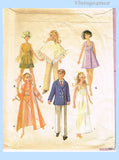 1970s Vintage McCalls Sewing Pattern 2580 11 1/2 Barbie & Ken Doll Clothes Set