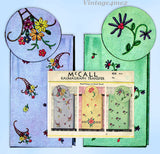 1930s Vintage McCall Embroidery Transfer 414 Uncut Floral Guest Towel Motifs
