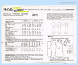 1950s Vintage McCall Pattern 4911 Uncut Cheongsam Cocktail Dress Sz 36 B