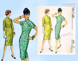 1950s Vintage McCall Pattern 4911 Uncut Cheongsam Cocktail Dress Sz 36 B