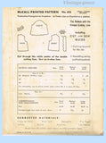 McCall 615: 1930s Uncut Misses Bedjacket Sz 32-34 B Vintage Sewing Pattern