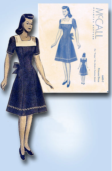 1940s Vintage McCall Sewing Pattern 6600-2 Uncut Peggy Fashion Doll Clothes