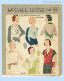 Original 1932 McCall Pattern No. 7007 - Set of Gilets