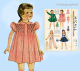 1930s Original Vintage McCall Pattern 720 Movie Star Little Lady Doll Clothes