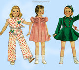 1930s Original Vintage McCall Pattern 720 Movie Star Little Lady Doll Clothes