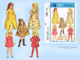 1960s Vintage McCalls Pattern 7269 Uncut Charming Chatty 24 Inch Doll Clothes