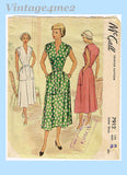1940s Vintage McCall Sewing Pattern 7913 Junior Misses Dress Big Pockets Sz 33 B