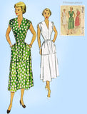 1940s Vintage McCall Sewing Pattern 7913 Junior Misses Dress Big Pockets Sz 33 B