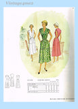 1940s Vintage McCall Sewing Pattern 7913 Junior Misses Dress Big Pockets Sz 33 B