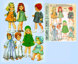 1960s Vintage McCalls Sewing Pattern 9061 14 to 18 In Betsy Wetsy Doll Clothes Complete