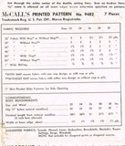 1950s Vintage McCalls Sewing Pattern 9482 Uncut Misses Slender Skirt Size 24 W