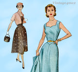 1950s Vintage McCall's Sewing Pattern 9600 Misses Sun Dress & Jacket Sz 32 B