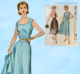 1950s Vintage McCall's Sewing Pattern 9600 Misses Sun Dress & Jacket Sz 32 B