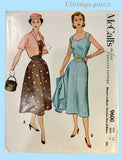 1950s Vintage McCall's Sewing Pattern 9600 Misses Sun Dress & Jacket Sz 32 B
