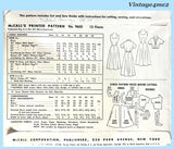1950s Vintage McCall's Sewing Pattern 9600 Misses Sun Dress & Jacket Sz 32 B