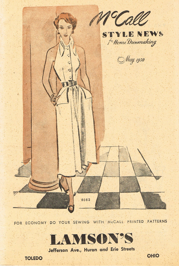 Digital Download McCall Style News Flyer May 1950 Small Sewing Pattern Catalog