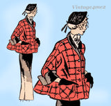 1950s Vintage Marian Martin Sewing Pattern 9067 Ripple Back Suit UNCUT 38 Bust