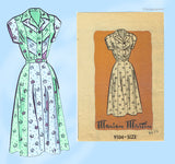1950s Original Vintage Marian Martin Pattern 9104 Misses Tucked Dress Uncut 38B