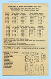 1950s Original Vintage Marian Martin Pattern 9104 Misses Tucked Dress Uncut 38B