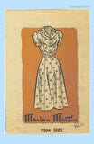 1950s Original Vintage Marian Martin Pattern 9104 Misses Tucked Dress Uncut 38B