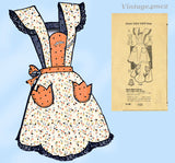 Marian Martin 9148: 1940s Charming Misses Tulip Apron Vintage Sewing Pattern