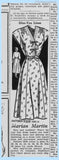 1940s Vintage Marian Martin Sewing Pattern 9209 Uncut Misses Shirred Dress 36 B