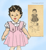 Marian Martin 9365: 1940s Toddler Girls Jumper and Blouse Vintage Sewing Pattern