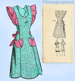 Marian Martin 9548: 1940s Misses Pinafore Apron Sz LRG Vintage Sewing Pattern