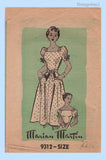 1950s Vintage Marian Martin Pattern 9312 Charming Plus Size Womens Dress 42 Bust