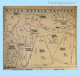 1950s Modes Royale Vintage Sewing Pattern 1157 Rare Misses Street Dress Sz 32 B