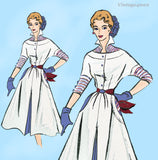 1950s Modes Royale Vintage Sewing Pattern 1157 Rare Misses Street Dress Sz 32 B