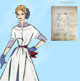 1950s Modes Royale Vintage Sewing Pattern 1157 Rare Misses Street Dress Sz 32 B