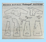 1940s Modes Royale Vintage Sewing Pattern 659 Misses Street Dress Sz 35.5 Bust
