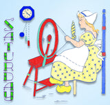 1930s Vintage Betty Burton Embroidery Transfer 1974 Uncut DOW Dutch Tea Towels